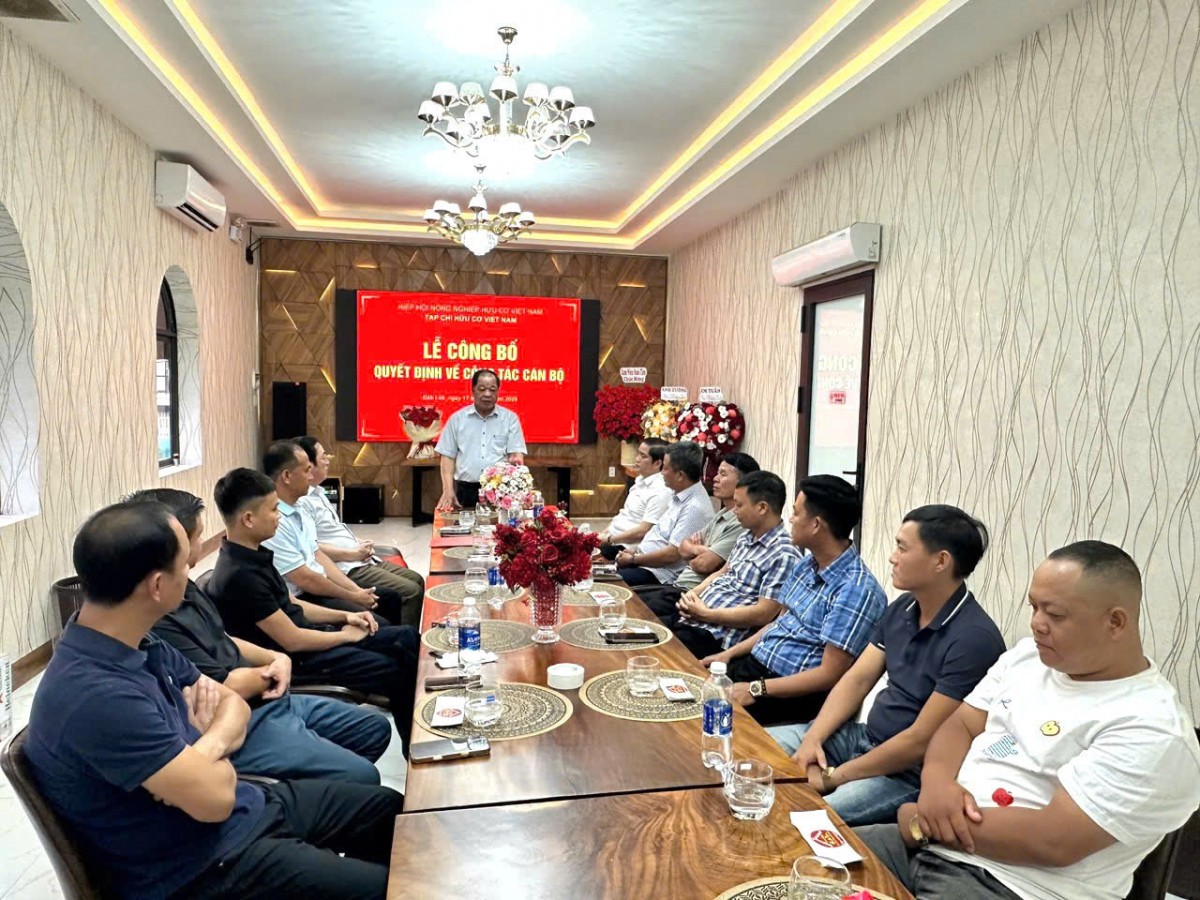 Tạp chí Hữu cơ Việt Nam công bố quyết định bổ nhiệm Trưởng Ban Kinh tế