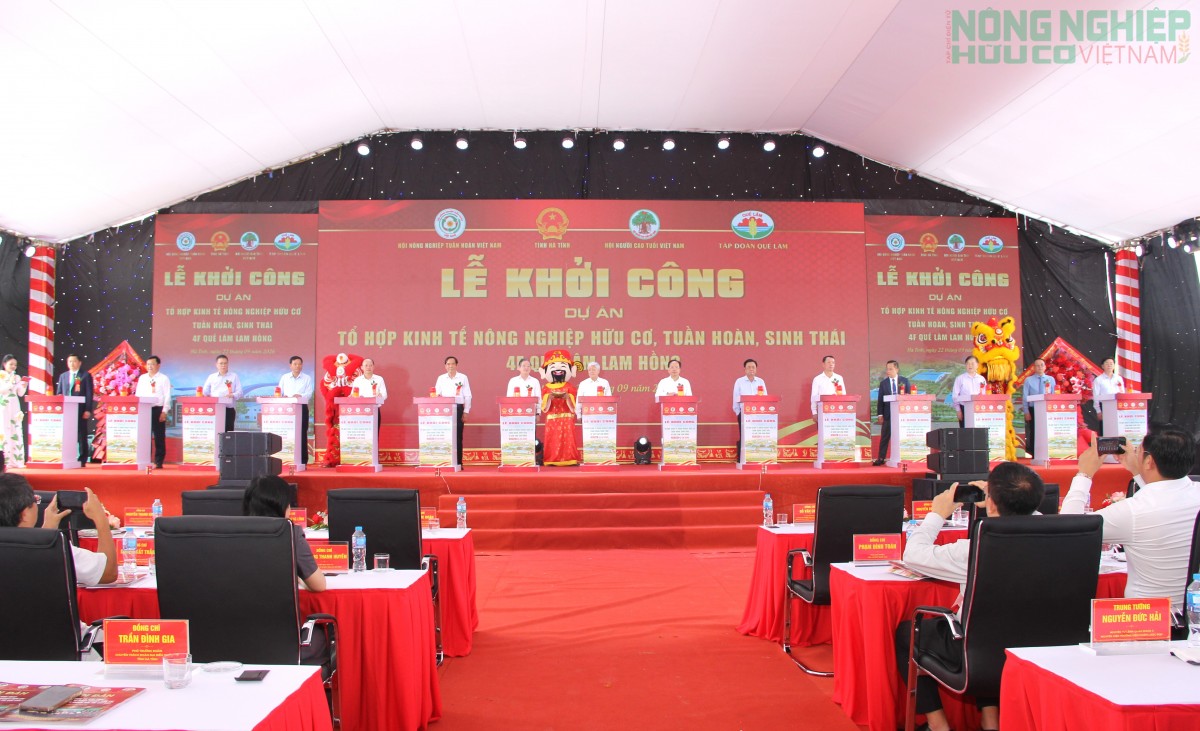 Tập đoàn Quế Lâm khởi công Dự án tổ hợp kinh tế nông nghiệp hữu cơ, tuần hoàn, sinh thái 4F gần 1.300 tỉ đồng tại Hà Tĩnh
