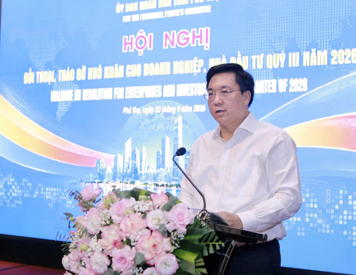 Phú Thọ: Hội nghị đối thoại, tháo gỡ khó khăn cho doanh nghiệp, nhà đầu tư trên địa bàn tỉnh