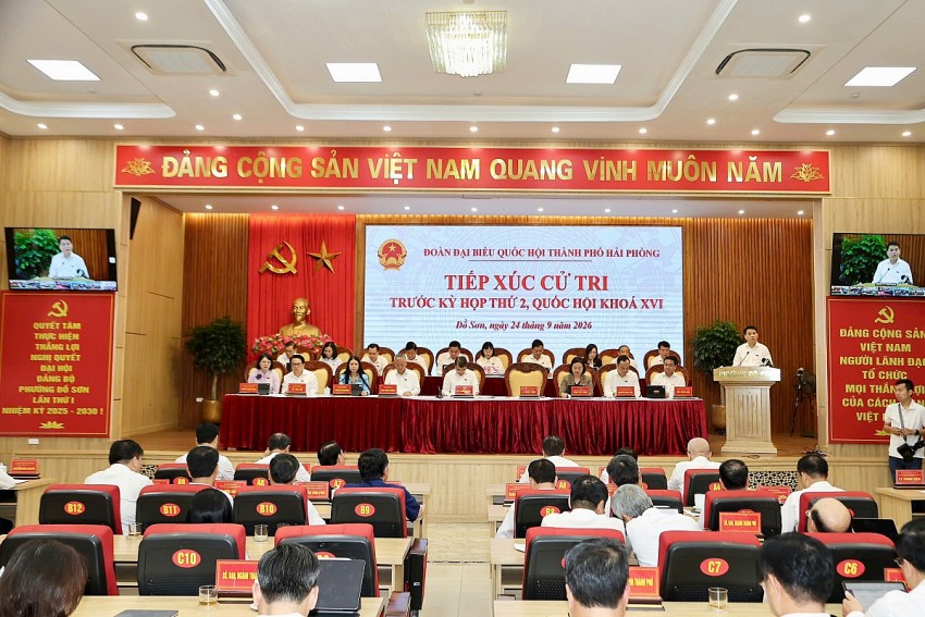 Thủ tướng Lê Minh Hưng tiếp xúc cử tri Hải Phòng trước Kỳ họp thứ 2, Quốc hội khóa XVI