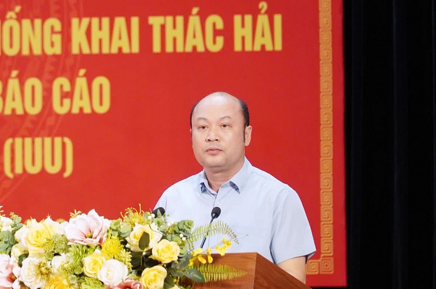 Đồng chí Cao Văn Cường, Phó Chủ tịch UBND tỉnh Thanh Hóa phát biểu tại hội nghị.
