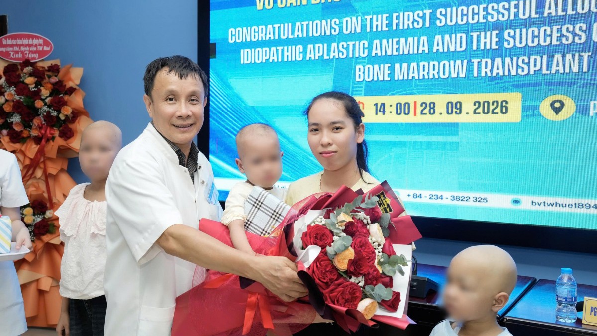 BVTW Huế: Ghép tế bào gốc thành công cho bệnh nhi 4 tuổi suy tủy xương vô căn
