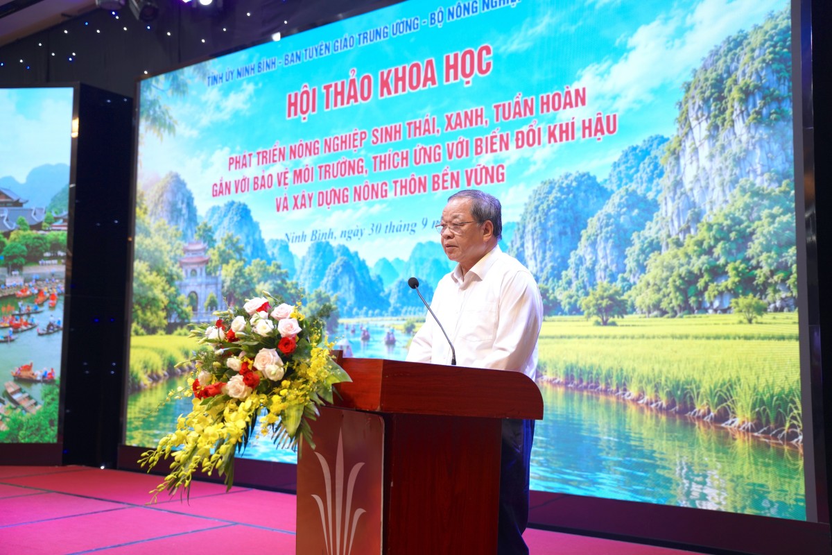 TSKH. Hà Phúc Mịch, Chủ tịch Hiệp hội Nông nghiệp Hữu cơ Việt Nam, đề xuất đồng bộ chính sách, thúc đẩy sự kết hợp giữa nông nghiệp tuần hoàn, sinh thái và hữu cơ.