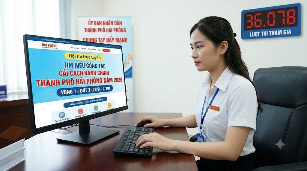 Hải Phòng: Thu hút hơn 36.000 lượt người tham gia thi trực tuyến cải cách hành chính