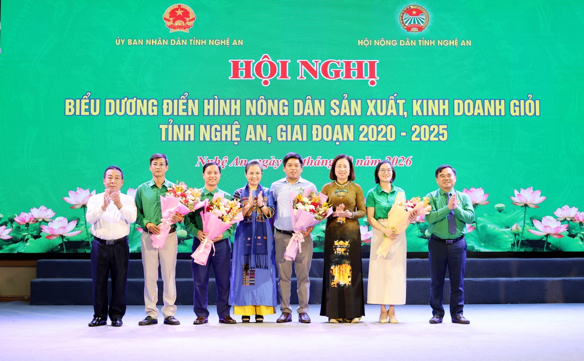 Nghệ An biểu dương 130 điển hình nông dân sản xuất, kinh doanh giỏi giai đoạn 2020-2025