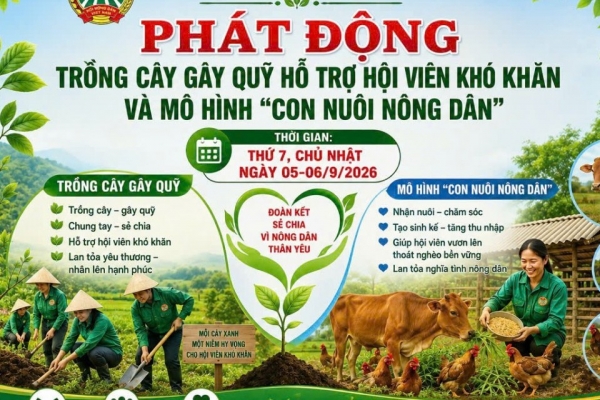 Hội Nông dân xã Ea Ô phát động trồng cây gây quỹ, hỗ trợ hội viên khó khăn trẻ em nghèo