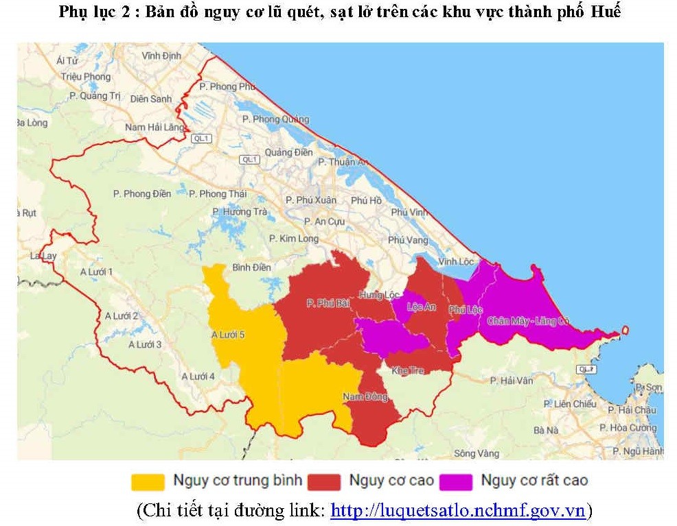 Tp. Huế: Mưa lớn vẫn còn tiếp diễn, cảnh báo nguy cơ lũ quét, sạt lở đất
