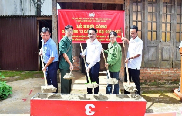 Lâm Đồng: Xã Đức An khởi công xây dựng 13 căn nhà Đại đoàn kết cho hộ nghèo