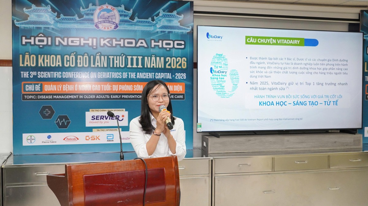 Hội nghị Khoa học Lão khoa Cố đô 2026 về chăm sóc sức khỏe người cao tuổi và điều trị toàn diện tại Huế.