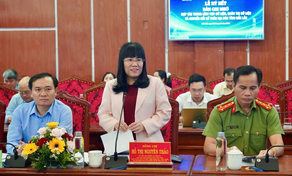 Đắk Lắk hợp tác Trung tâm Dữ liệu Quốc gia, thúc đẩy quản trị dữ liệu và chuyển đổi số