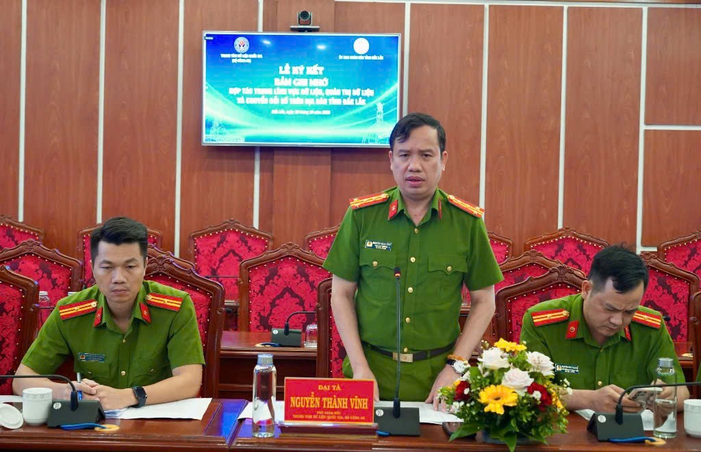 Đắk Lắk hợp tác Trung tâm Dữ liệu Quốc gia, thúc đẩy quản trị dữ liệu và chuyển đổi số