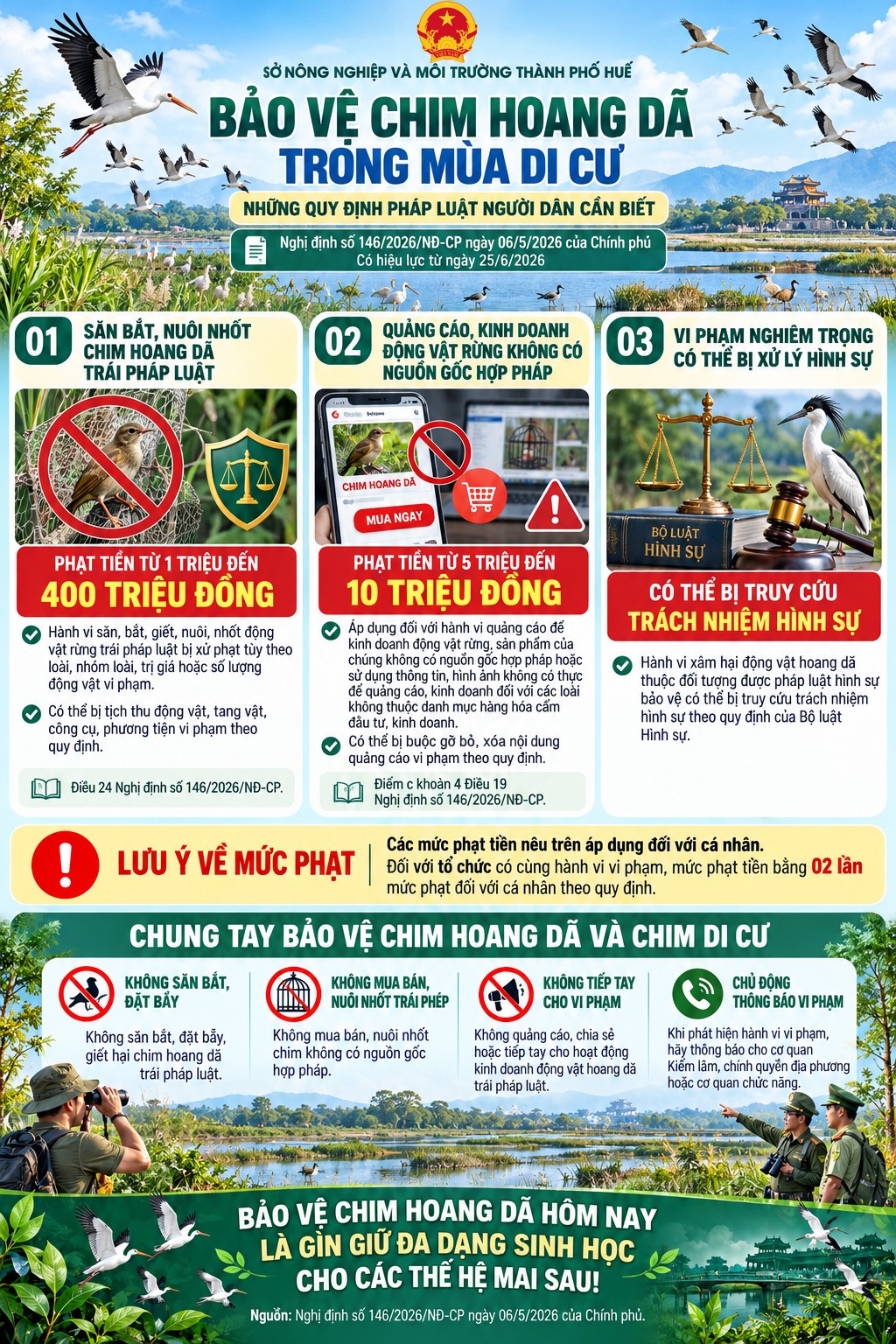 Xâm hại các loài động vật hoang dã có thể bị truy cứu trách nhiệm hình sự