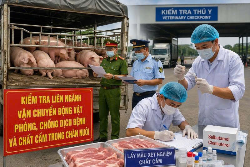 Gia Lai tăng cường kiểm tra chất cấm Salbutamol trong chăn nuôi bảo vệ sức khỏe Nhân dân