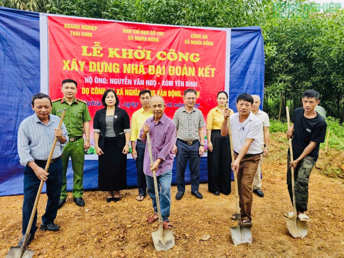 Nghĩa Đồng: Khởi công xây dựng, sửa chữa nhà ở cho hộ khó khăn và bàn giao nhà Đại đoàn kết