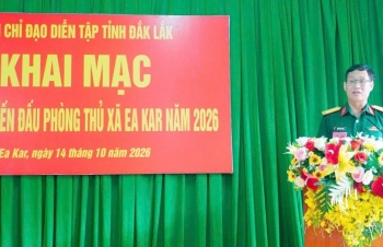 Khai mạc diễn tập chiến đấu trong khu vực nâng cao năng lực phòng thủ xã Ea Kar năm 2026