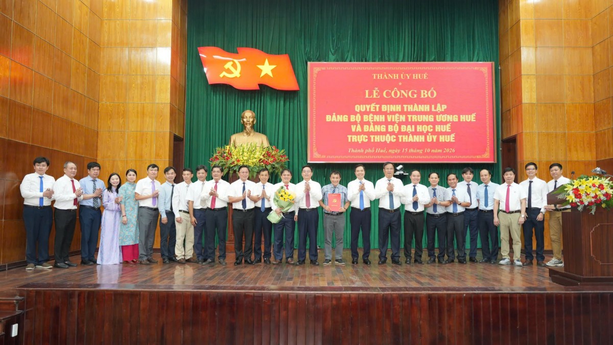 Thành lập 2 Đảng bộ trực thuộc Thành ủy Huế, hướng tới phát triển bền vững
