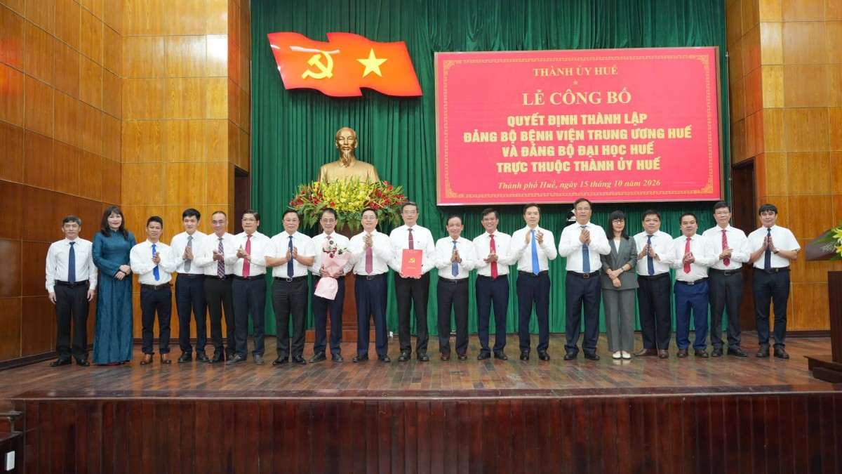 Thành lập 2 Đảng bộ trực thuộc Thành ủy Huế, hướng tới phát triển bền vững