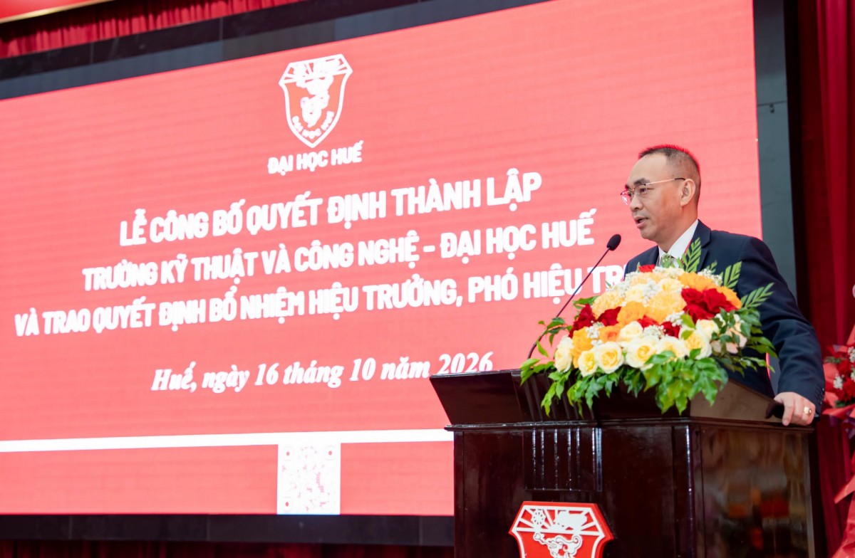 Thành lập Trường Kỹ thuật và Công nghệ - ĐH Huế, thúc đẩy đổi mới sáng tạo