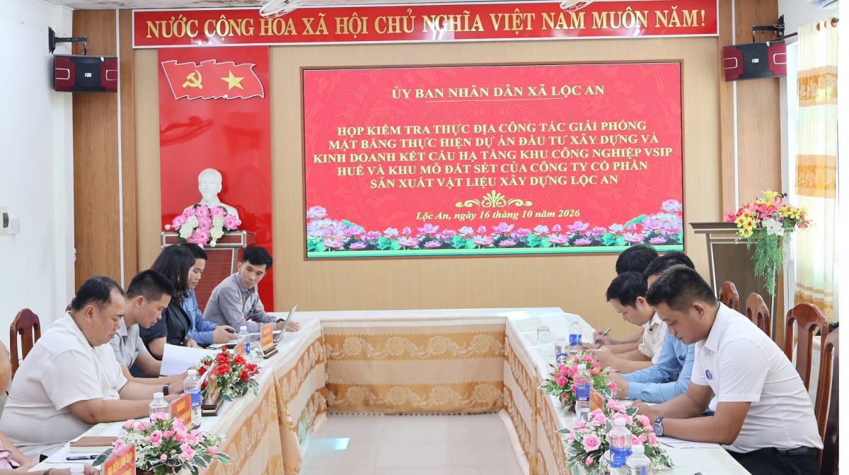 Tp. Huế tăng cường phối hợp, đẩy nhanh giải phóng mặt bằng Dự án KCN VSIP