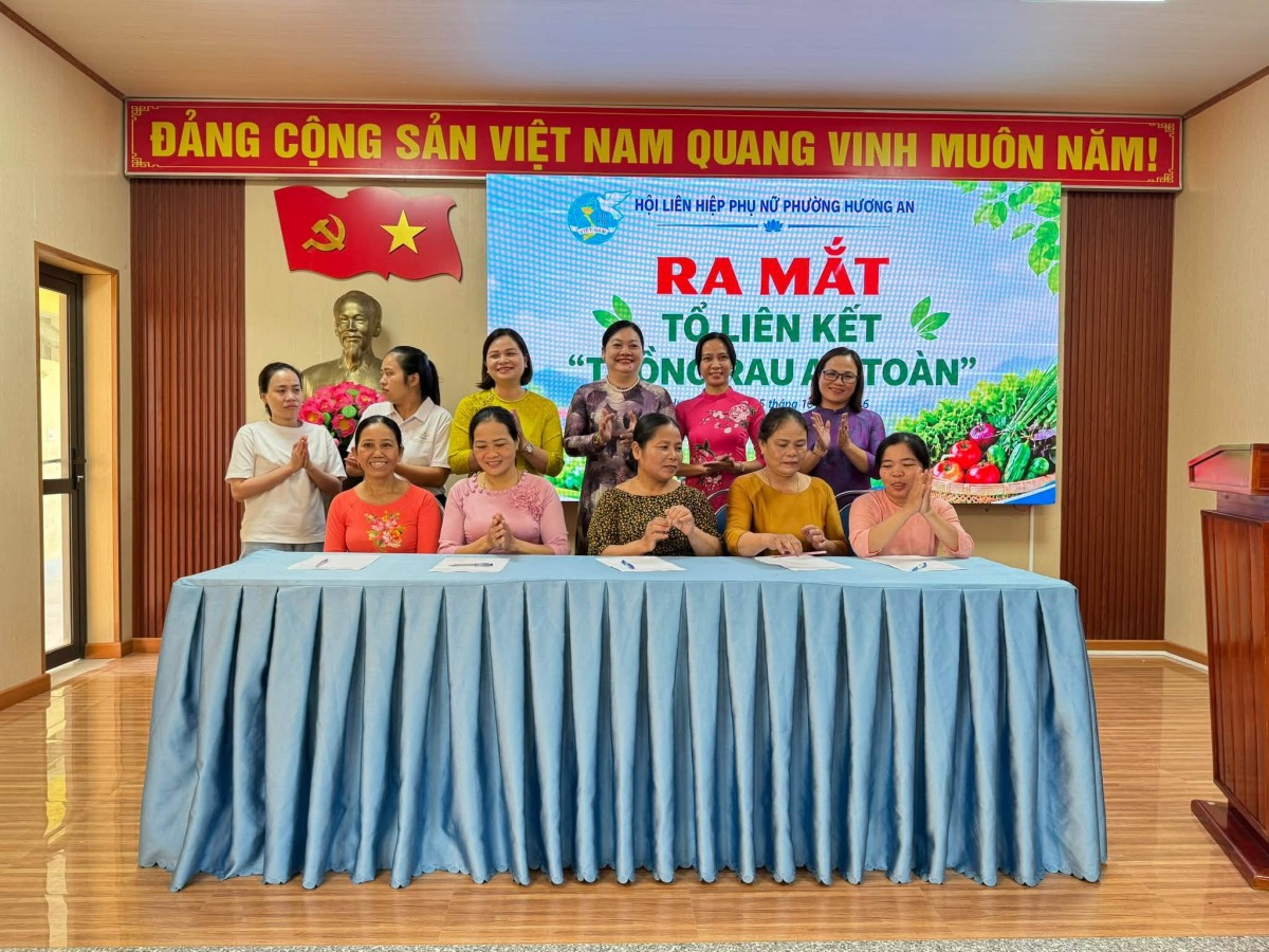 Phụ nữ Hương An ra mắt Tổ liên kết trồng rau an toàn, chung sức phát triển sinh kế bền vững