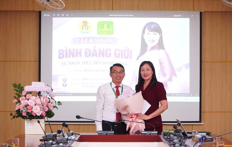 Talkshow bình đẳng giới tại HUAF lan tỏa thông điệp tôn trọng, công bằng và sẻ chia trong môi trường giáo dục.
