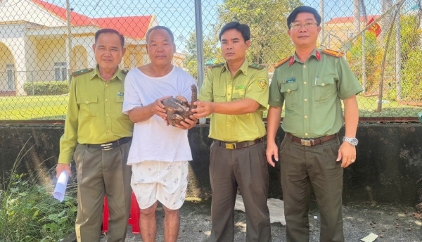 Đồng Nai: Người dân giao nộp cá thể tê tê Java quý hiếm cho công an