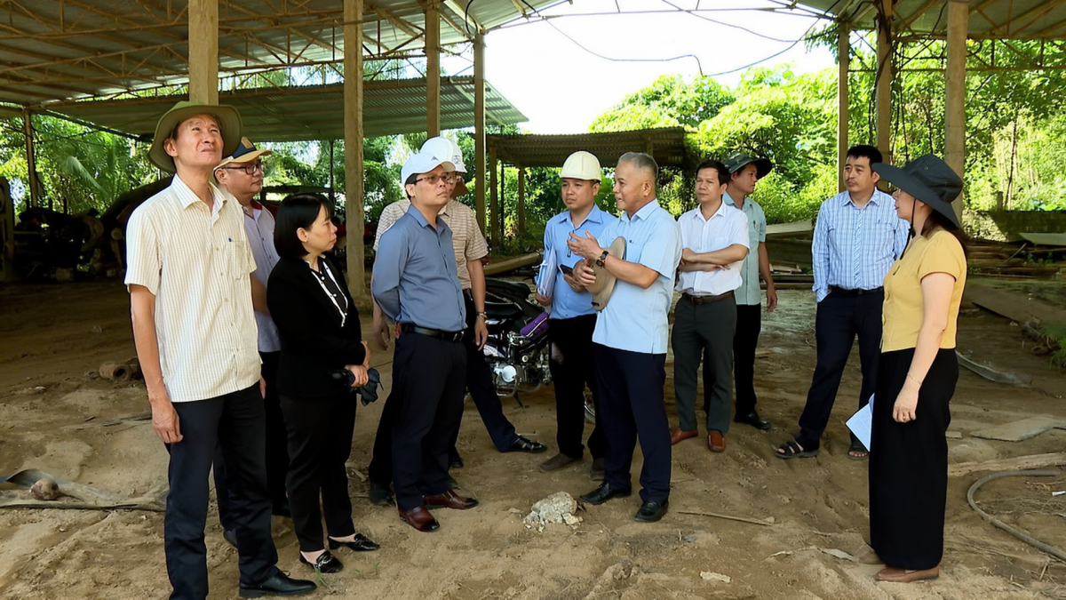 Đoàn giám sát Ban Đô thị HĐND TP Đà Nẵng kiểm tra thực tế tại cơ sở khai thác khoáng sản trên địa bàn xã Hà Nha.