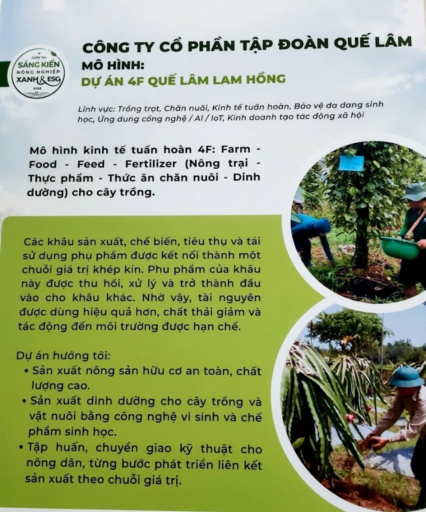 Dự án 4F Quế Lâm Lam Hồng: Động lực phát triển nông nghiệp hữu cơ, tuần hoàn tại Hà Tĩnh
