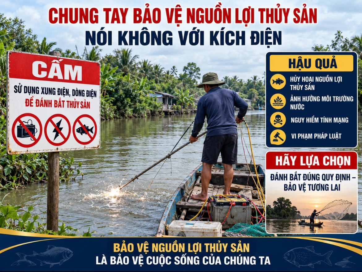 Khai thác thủy sản bằng kích điện, hiểm họa từ cách đánh bắt tận thu