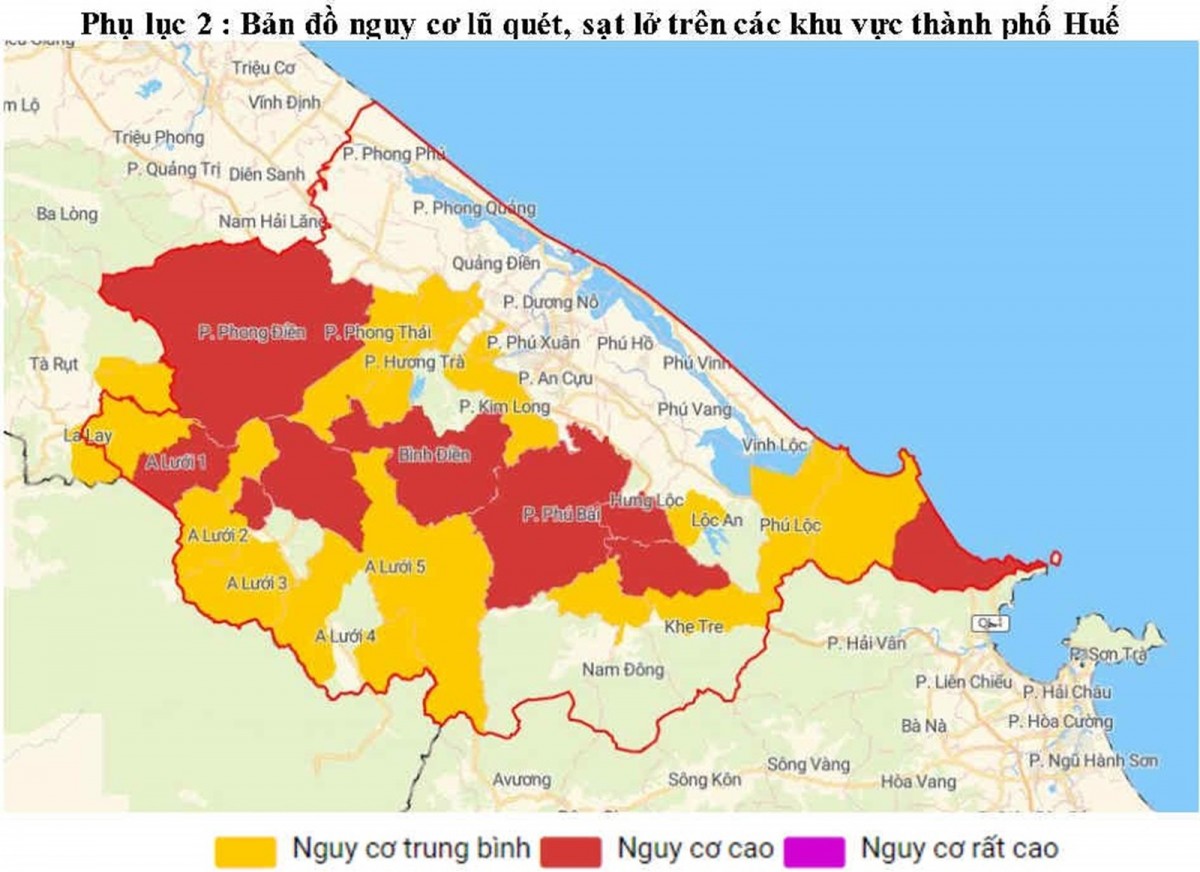 Tp. Huế cảnh báo thiên tai - Chủ động phòng, chống lũ quét, sạt lở đất