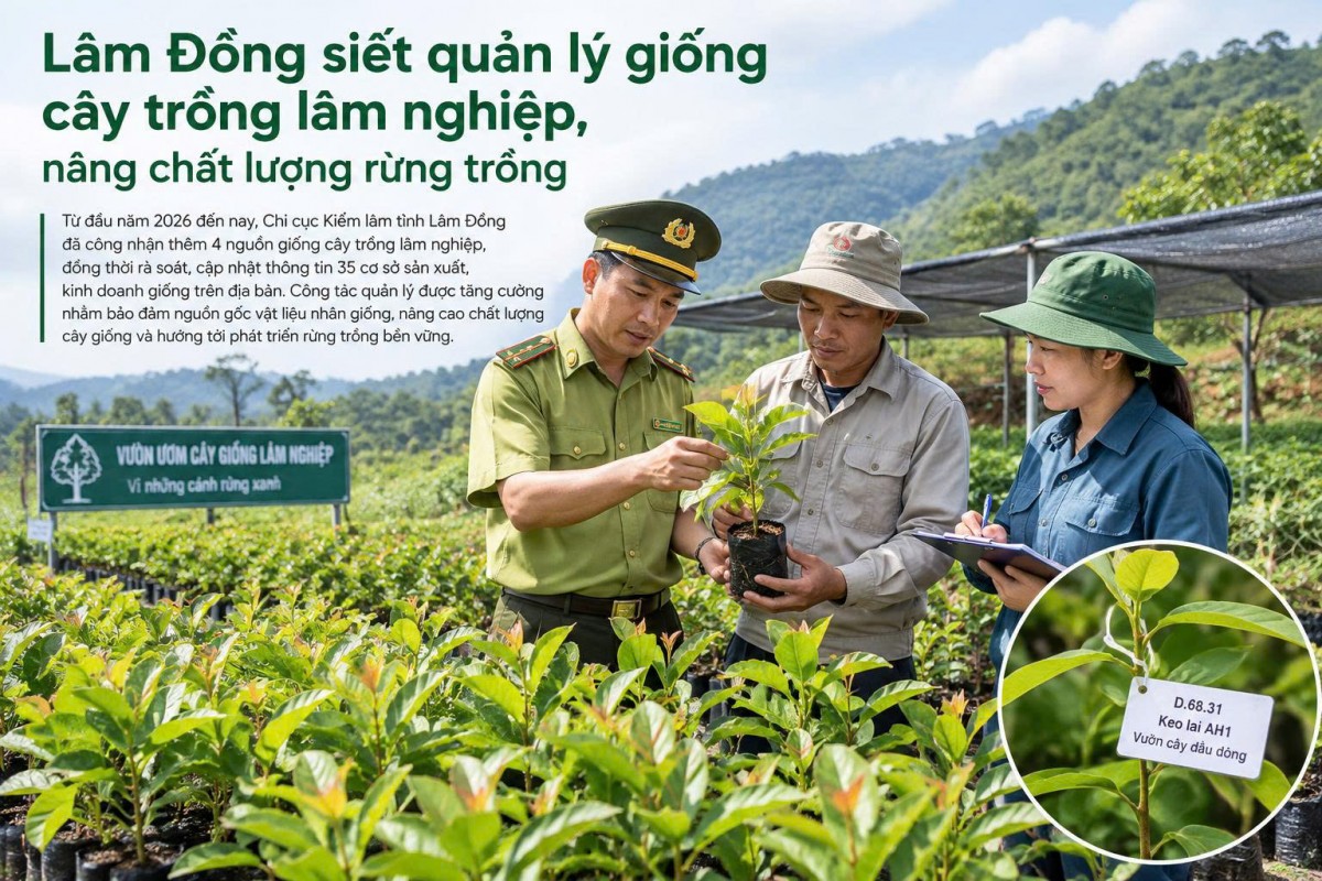 Lâm Đồng tăng cường kiểm soát nguồn gốc giống cây lâm nghiệp