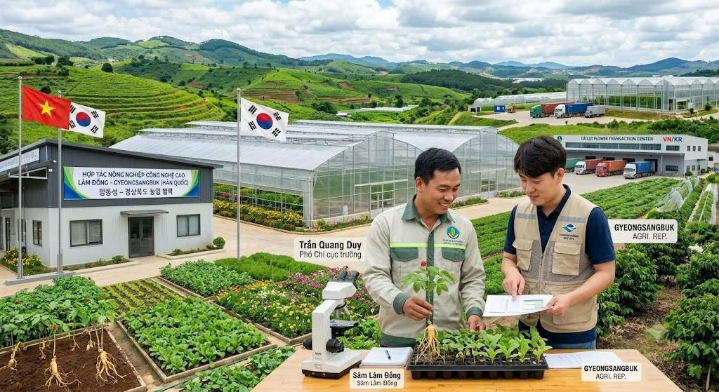 Lâm Đồng đẩy mạnh hợp tác nông nghiệp với tỉnh Gyeongsangbuk (Hàn Quốc)