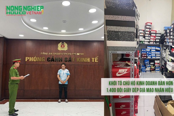 Khởi tố chủ hộ kinh doanh bán hơn 1.400 đôi giày dép giả mạo nhãn hiệu